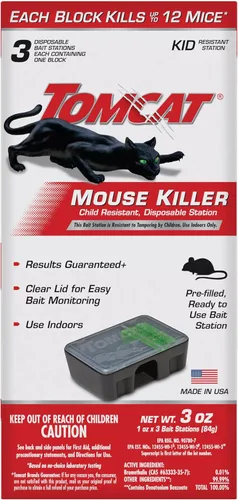 Vista 9 de Tomcat Mouse Killer - Estación desechable resistente a los niños, 1 estación de cebo prellenada lista para usar (paquete de 12)