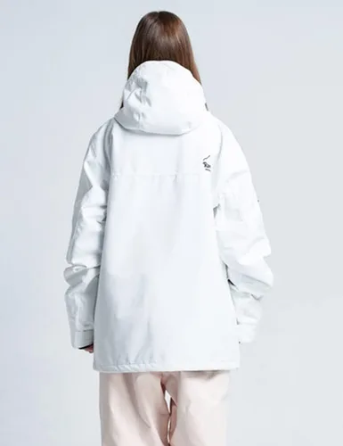 Vista 2 de Chaqueta de esquí para mujer, impermeable, chaqueta de nieve para invierno, resistente al viento, chaqueta de snowboard con capucha
