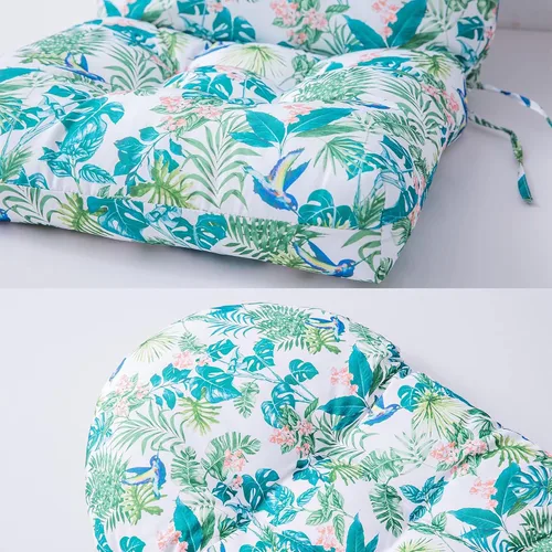 Vista 6 de Enipate Juego de 2 cojines para silla Adirondack con estampado tropical, resistentes a la intemperie, cojines de asiento para sillas de patio