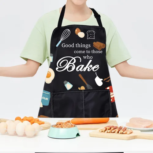 Vista 6 de CMNIM Delantales divertidos para mujeres y hombres, regalos para hornear para panaderos, delantal de cocina con bolsillo, regalos para amantes