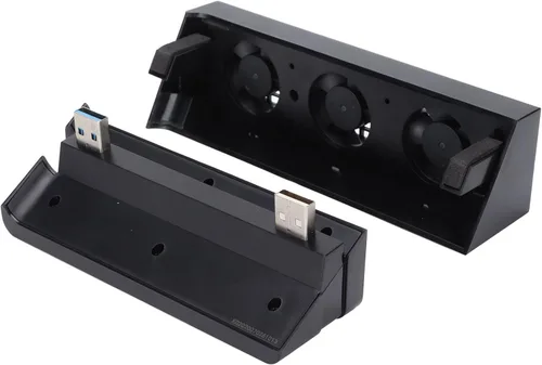 Vista 2 de Kafuty-1 Kit combinado de ventilador de refrigeración y concentrador USB para sistema de consola PS4 Slim, adaptador divisor USB 3.0 de 4 puertos