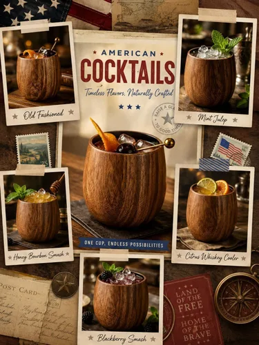 Vista 8 de Vasos de whisky de madera carbonizada, paquete de 2, 11 onzas líquidas, juego de regalo de bourbon