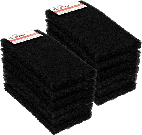 Vista 13 de Scrub Doctor - Esponja de grado comercial, suministros de limpieza ecológicos reutilizables (azul, servicio mediano, paquete de 12)