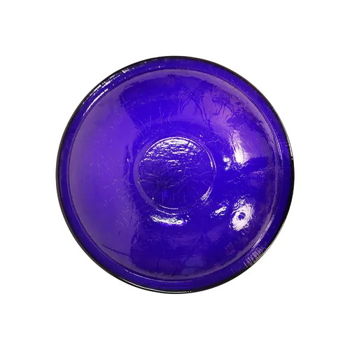 Vista 7 de Achla Designs Cuenco de vidrio agrietado, 14 pulgadas, azul cobalto