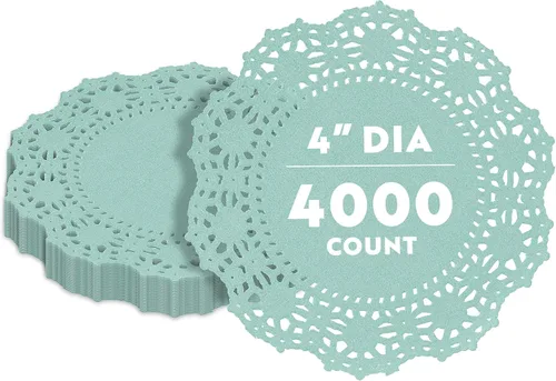 Vista 83 de Restaurantware Pastry Tek Blondas de Encaje de 4 x 4 Pulgadas 100 Vajilla Decorativa - Blondas de Mesa Desechables Redondas de Papel Negro
