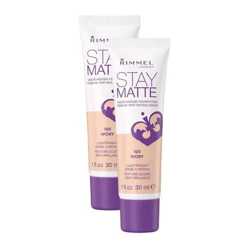 Vista 29 de 3 x Rimmel London Stay Matte - Base líquida mousse mate 30ml - 201 Beige clásico