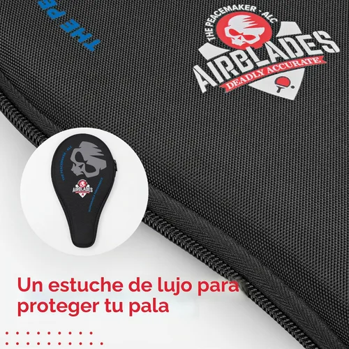 Vista 6 de The Peace Maker ALC - Professional Ping Pong Paddle - Carbon Fiber Table Tennis Racket Producing Maximum Spin & Control for All Levels - Hard Carry