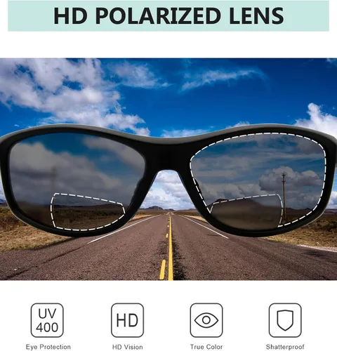 Vista 11 de Eyekepper Gafas de sol deportivas bifocales polarizadas para mujer