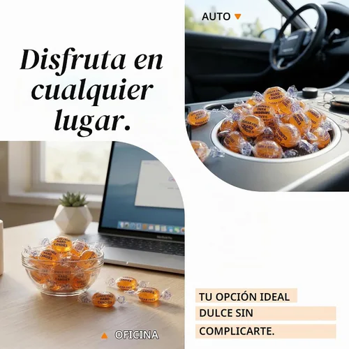 Vista 3 de Caramelo duro de caramelo de mantequilla sin azúcar, bolsa de 1 libra
