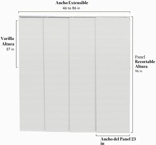 Vista 5 de CHICOLOGY Persianas de puertas corredizas, Persianas para puertas corredizas de vidrio, persianas verticales para puertas de patio, divisor