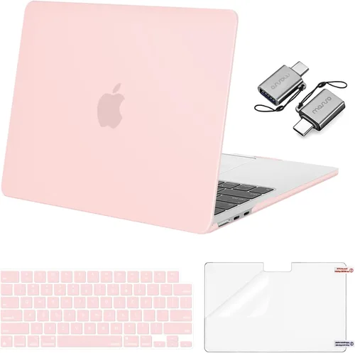 Vista 9 de Mosiso Funda para MacBook Air de 13 y 13.6 pulgadas, 2024, 2023 y 2022, M3 A3113, M2 A2681, Touch ID, carcasa rígida, cubierta de teclado, protector