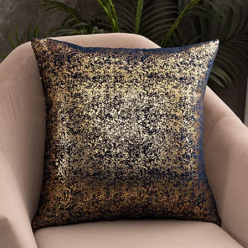 Vista 7 de Deeprove Funda de almohada oblonga de 12 x 20 pulgadas, estampado metálico de ambos lados con lámina dorada brillante, decoración de terciopelo Beige
