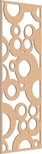 Vista 88 de 9 3/8"W x 24 3/8"H x 1/4"T Farwell Decorativos Paneles de Pared de Madera Calado, Hickory