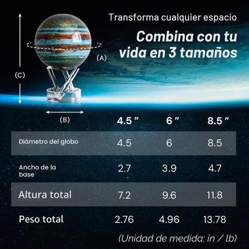 Vista 2 de MOVA Globo autogiratorio, Jupiter Classic (4.5")