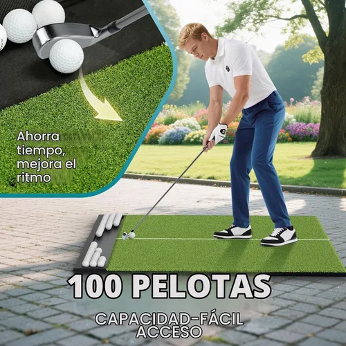 Vista 5 de Golf Hitting Mat with Ball Tray for Pro Turf Practice - 5x4/6x4 26/31mm