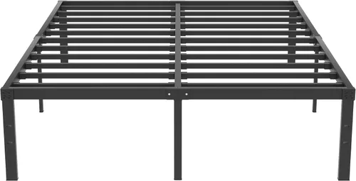 Vista 14 de VECELO - Marco de cama de plataforma de metal de 14 pulgadas, láminas de acero resistentes/Base de colchón de fácil montaje/No necesita somier