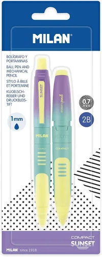 Vista 6 de MILAN Blister pack 1 bolígrafo + 1 lápiz mecánico COMPACT Sunset