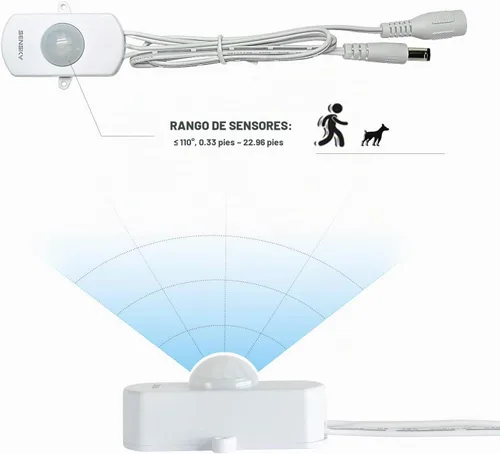 Vista 4 de SENSKY BS010WL DC 12v a 24v Mini Pir Sensor de Movimiento Interruptor de Ocupación Sensor de Ocupación para DIY Iluminación LED