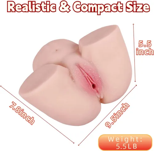 Vista 5 de Muñeca sexual masturbador masculino de 5.5 libras, juguetes sexuales realistas con vagina y anal cadera para hombres adultos masturbación
