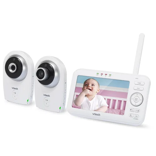 Vista 10 de VTech VM351-2 Monitor de video para bebés con lente óptica gran angular intercambiable y lente óptica estándar, 720p