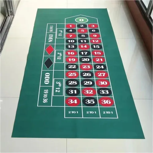 Vista 6 de Alfombrilla de diseño de ruleta de 70.9 x 35.4 in, portátil, para juegos de ruleta