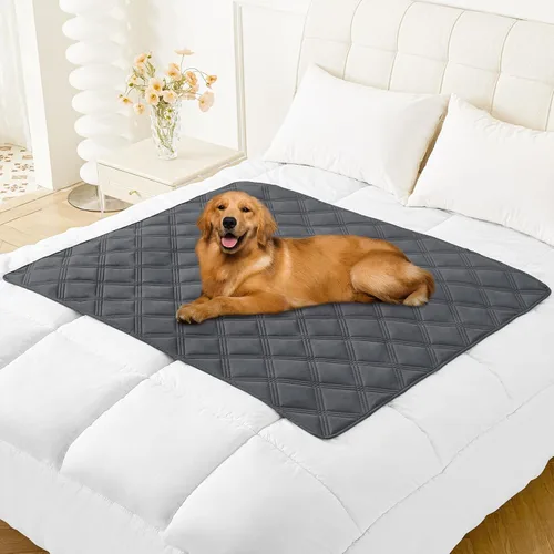 Vista 151 de Smiry Funda impermeable para cama de perro, manta reversible para mascotas para sofá Manta suave lavable para perro, funda a prueba de fugas