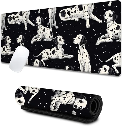Vista 13 de Alfombrilla de escritorio grande para juegos de alienígena y ovni, alfombrilla de mouse antideslizante de goma colorida con hongos planeta estrella