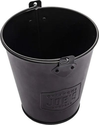 Vista 5 de Oklahoma Joe's 5279338P04 - Cesta de acero inoxidable para ahumador, color plateado y cubo de goteo 9518545P06, cubo de goteo, negro