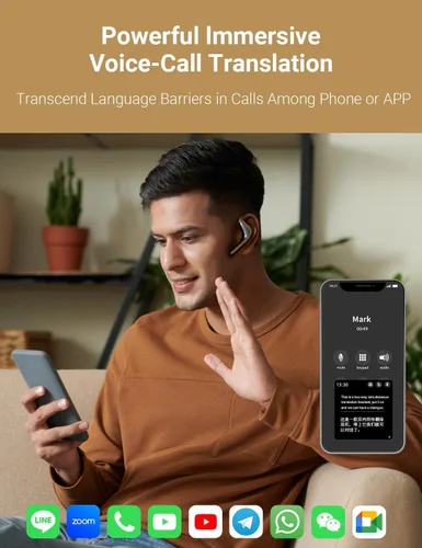 Vista 4 de Timekettle W4 Pro AI Interpreter Auriculares con traducción en tiempo real Dark gray