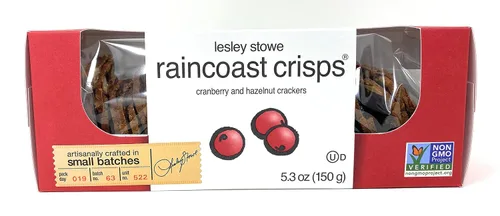 Vista 3 de Raincoast Crisps Crackers - Paquete variado de galletas crujientes de Lesley Stowe – Cranberry Crisps & Avellana, Dátiles Salados y Almendra, Higo