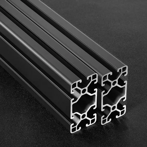 Vista 5 de IXGNIJ 4080 Extrusión de Aluminio con Ranura en T para Piezas de Impresora 3D y DIY de CNC Negra 400mmX2
