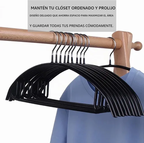 Vista 2 de Contour - Percha de metal sin golpes, para trajes, abrigos y suéteres (paquete de 20, negro)