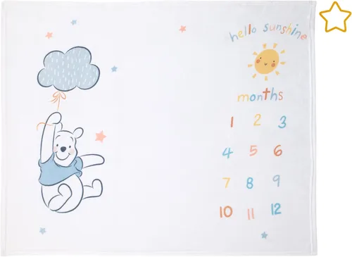 Vista 15 de Disney Classic Winnie The Pooh, manta de bebé súper suave color blanco, gris y lima, blanco, gris, lima, carbón