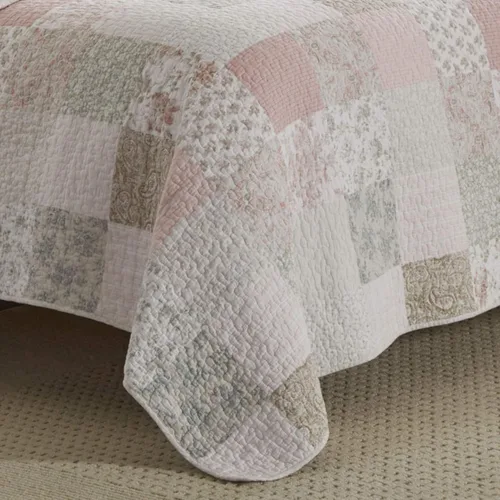 Vista 4 de Laura Ashley - Juego de edredón individual, ropa de cama reversible de algodón con funda a juego, decoración del hogar inspirada en parches