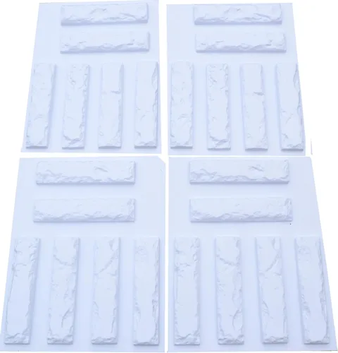 Vista 9 de Juego de moldes de chapa de ladrillo de hormigón, 24 moldes de plástico ABS para yeso W08