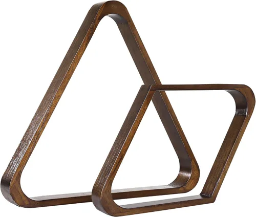 Vista 11 de GSE Games & Sports Expert Triángulo de Billar de Madera Maciza para 8 Bolas / Rombo para 9 Bolas, Porta Bolas de Billar para Bolas de Billar
