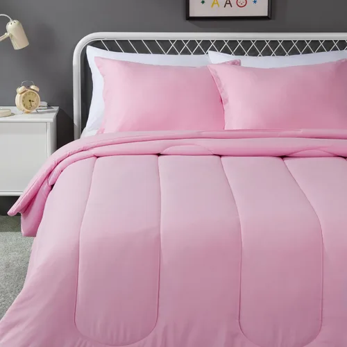Vista 7 de Amazon Basics Juego de edredón y fundas de almohada para niños de microfibra suave para todas las estaciones, 2 piezas, tamaño individual, flores