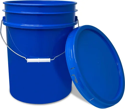 Vista 31 de Cubo de 5 Galones con Tapa Hermética Fabricado en EE. UU. Grado Alimenticio Plástico Premium HPDE Resistente Cubo Multiusos Duradero de 90