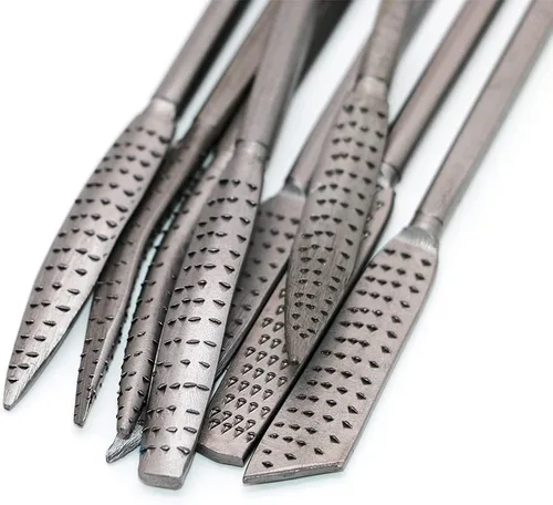 Vista 7 de Kingzhuo Limas de madera y escofinas 8 PCS 5.5 X 7.874 in doble extremo Riffelers carpintería tallado conjunto