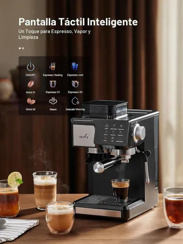 Vista 3 de UDI Máquina de café expreso de 20 bar con 20 ajustes de molienda