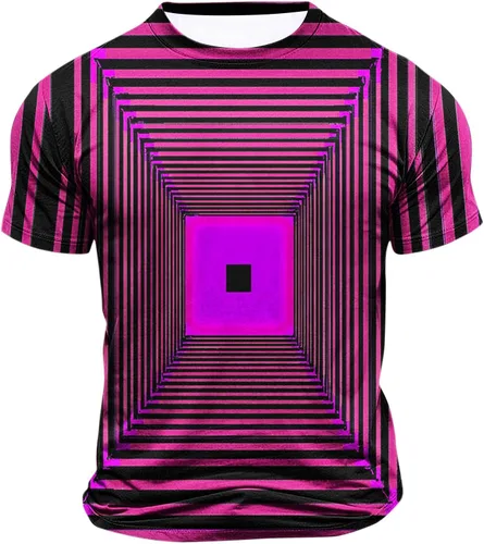 Vista 10 de Camisetas de moda con ilusión óptica para hombre, manga corta, impresión 3D, camisetas gráficas Hip Hop Streetwear de gran