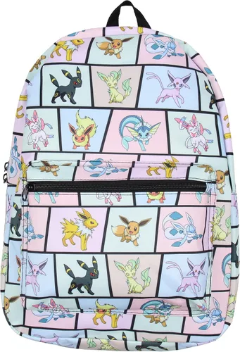 Vista 2 de Pokemon - Mochila Eevee Evolutions para portátil, mochila de viaje escolar de 17 pulgadas