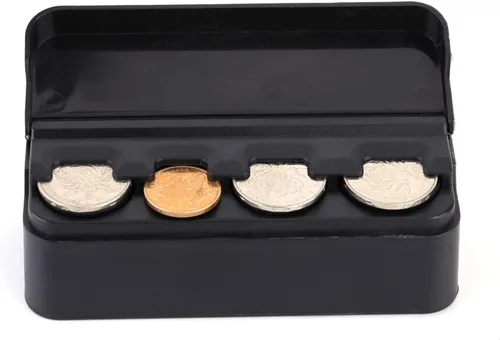 Vista 6 de Organizador portátil de monedas para automóvil, caja de almacenamiento de monedas para automóvil, organizador de cambio de monedas, dispensador