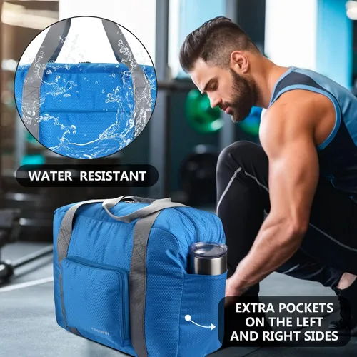 Vista 6 de F.FETIVIN Bolsa de viaje para artículos personales de 18 x 14 x 8 pulgadas para Spirit Airlines, bolsa de lona ligera impermeable para gimnasio