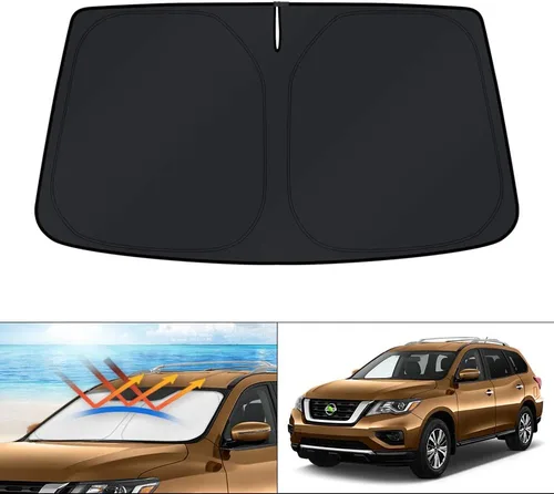 Vista 71 de KUST - Parasol plegable para parabrisas para BMW X1 E84, accesorios 2011 2012 2013 2014 2015, protector de visera de sol ajustable que bloquea