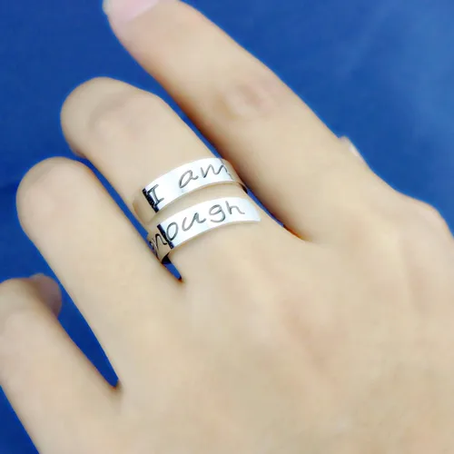 Vista 4 de Yiyang - Anillo ajustable y personalizable para niñas, joyería de regalo para graduación y cumpleaños