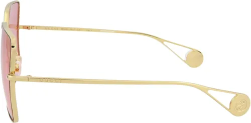 Vista 3 de Gucci Gg0436s - Gafas de sol para mujer (2.402 in), Oro