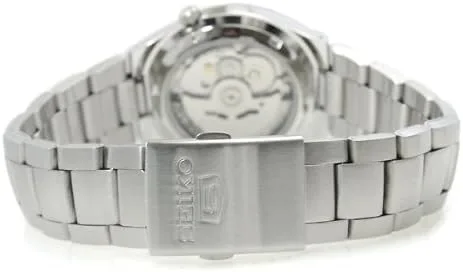 Vista 5 de SEIKO 5 Reloj automático de esfera plateada para hombre SNK601K1, Azul, Moderno