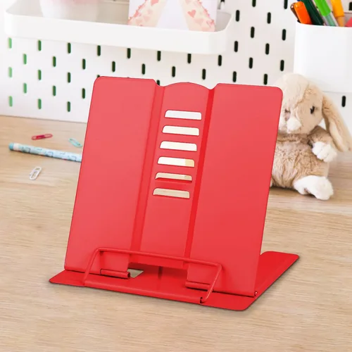 Vista 9 de Honagu Soporte de metal para libros de escritorio, soporte ajustable para libros, manos libres para leer, soporte para documentos, soporte