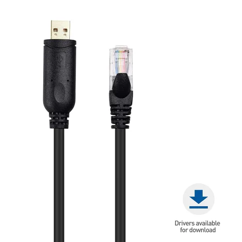 Vista 5 de Cable Matters Cable de consola USB a RJ45 con chipset FTDI, 6 pies Compatible con el cable de consola Cisco, cable Rollover
